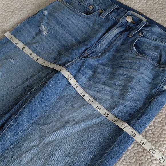 Madewell Size 28 The Perfect Vintage Jean Distressed Ripped Knee Blue Denim - Picture 7 of 15